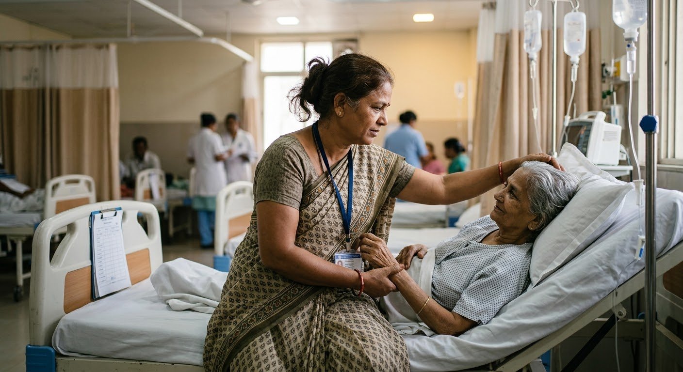 24×7 Caring A Patient In Hospital